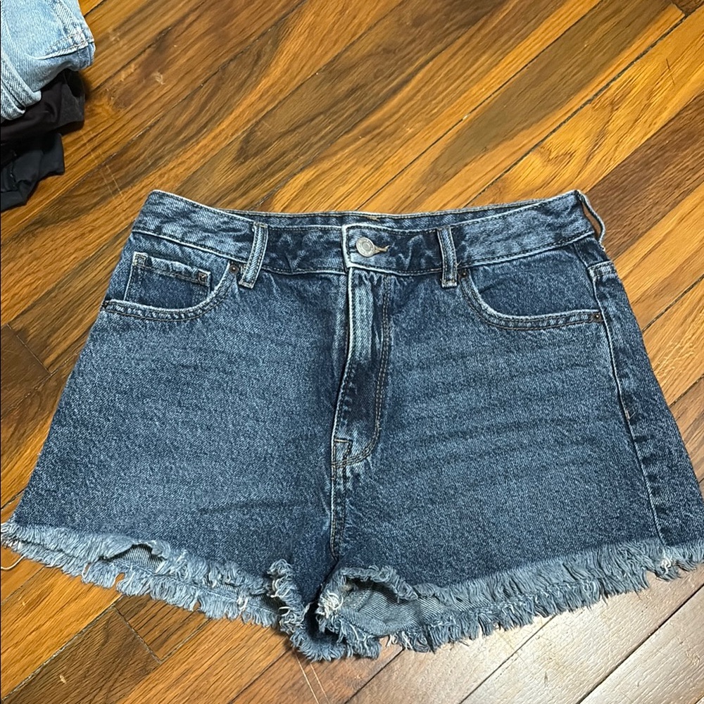 PacSun Blue Jean Shorts with Frayed Hem